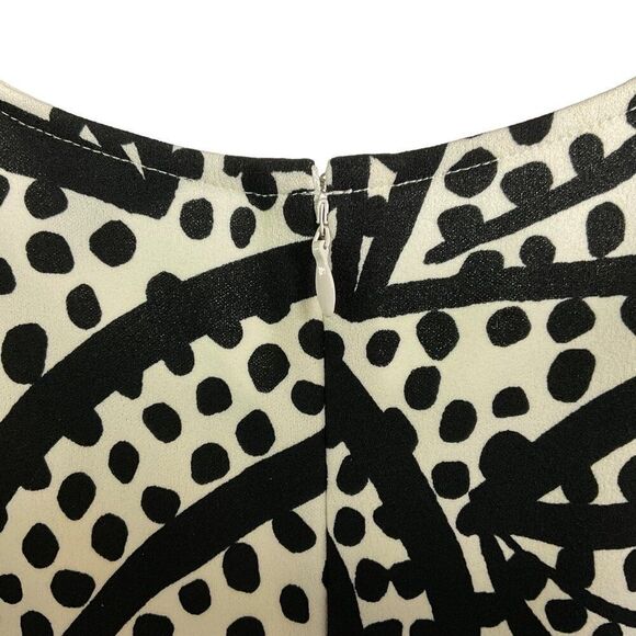 Ann Taylor Cheetah Leaf Shift Dress Size 2 Polyester/Spandex NWOT, Black/white - Picture 4 of 8